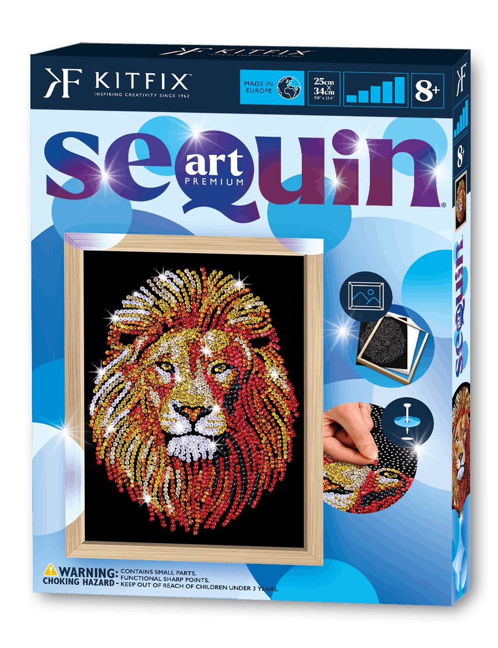 Kit De Lentejuelas Sequin Art Tutankamón Con Marco De Madera – 27x36 Cm, Manualidades DIY Para Adultos Y Niños Desde 8 Años, Incluye Más De 1600 Lentejuelas