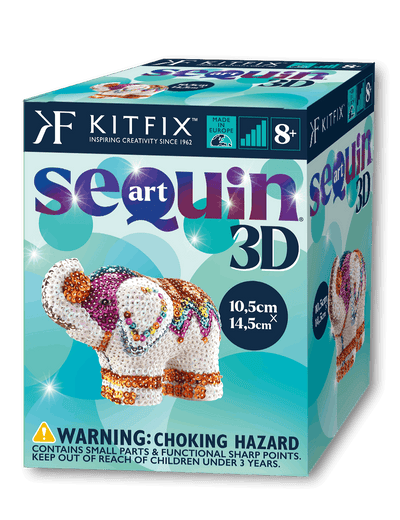 Elephant Sequin Art 3D Craft Kit