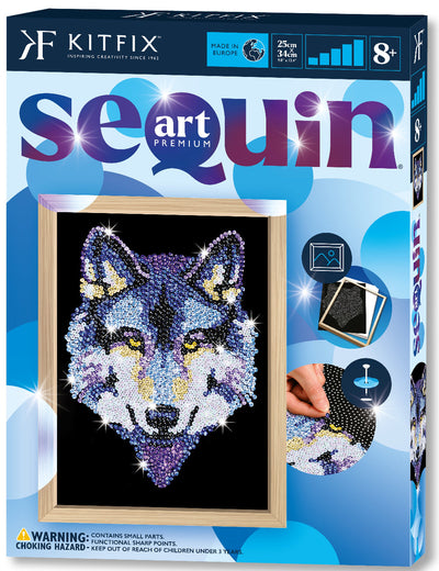 Wolf Sequin Art Craft Kit