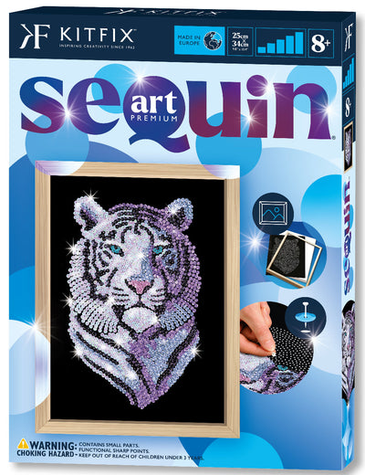 Snow Tiger Sequin Art Craft Kit