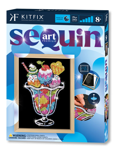 Ice Cream Sundae Sequin Art Craft Kit