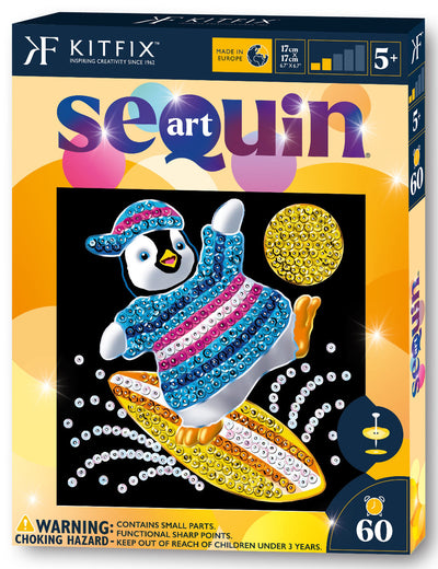 Penguin Sequin Art Craft Kit