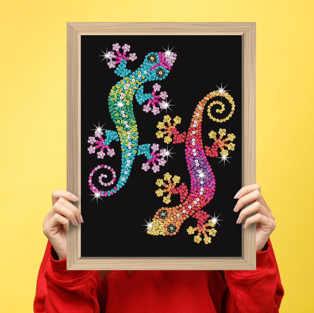 Geckos Sequin Art ECO Craft Kit