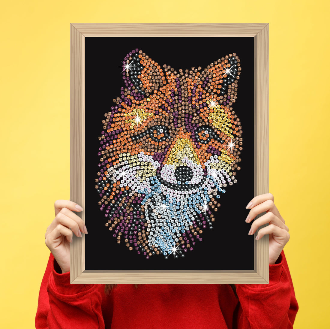 Red Fox Sequin Art ECO Craft Kit