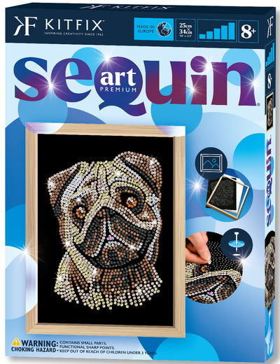 Pug Sequin Art Craft Kit