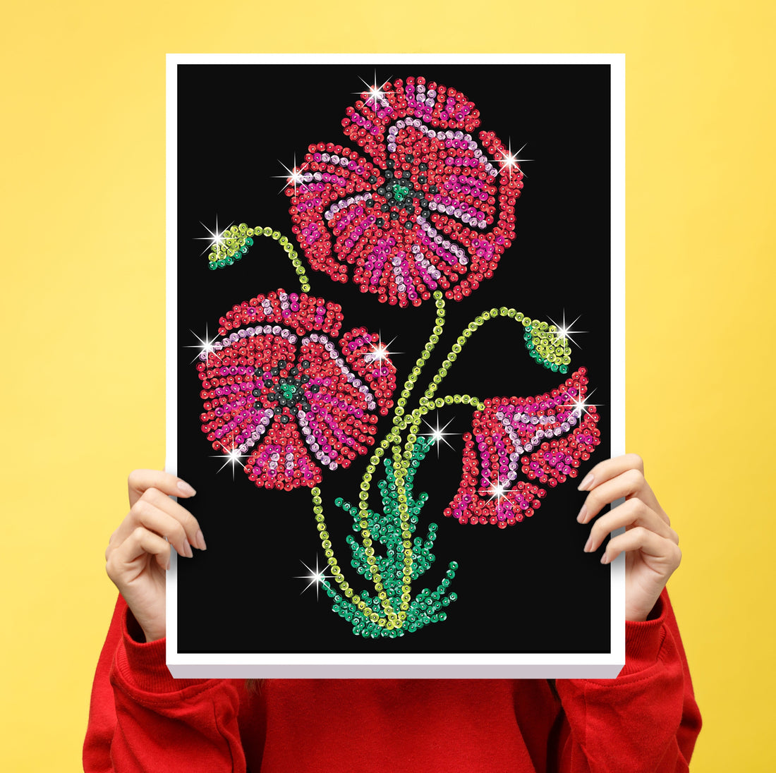 Poppies Sequin Art ECO Craft Kit