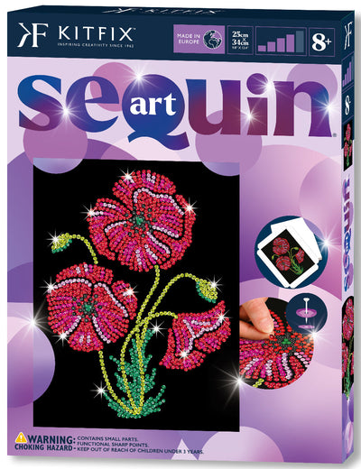 Poppies Sequin Art Craft Kit