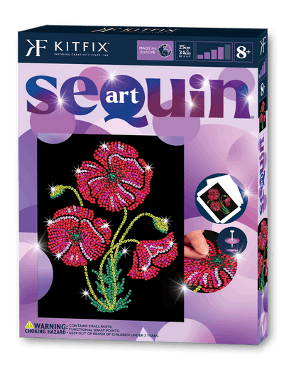 Poppies Sequin Art Craft Kit