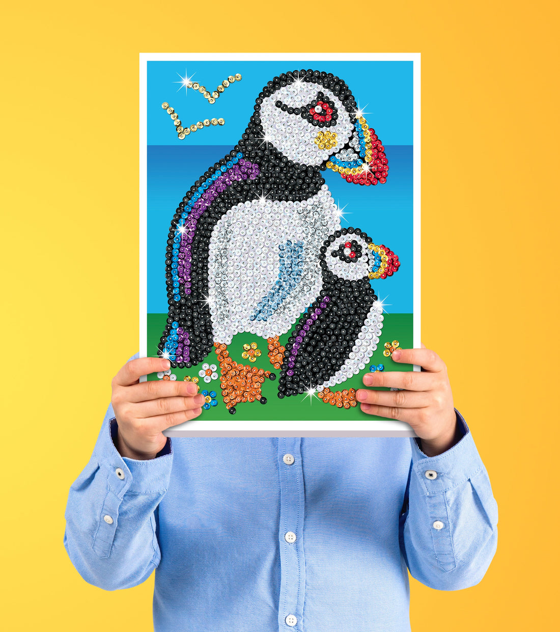 Puffins Sequin Art Craft Kit