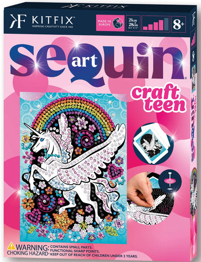 Winged Unicorn Sequin Art Craft Kit