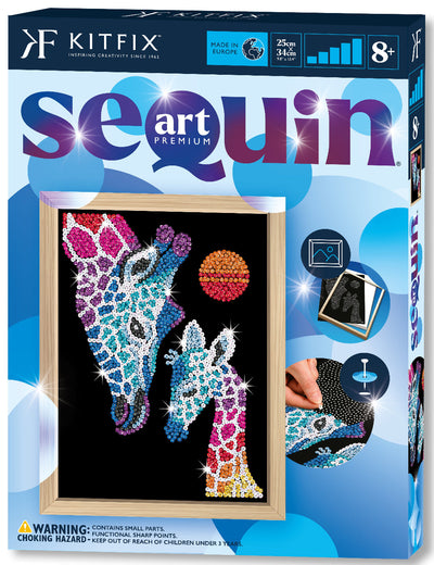 Giraffe & Calf Sequin Art Craft Kit