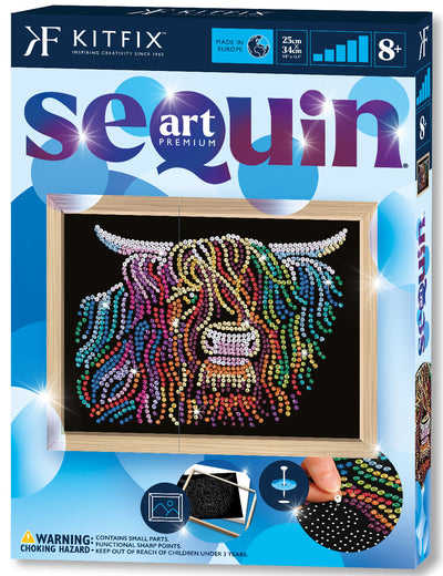 Highland Cow Sequin Art Craft Kit