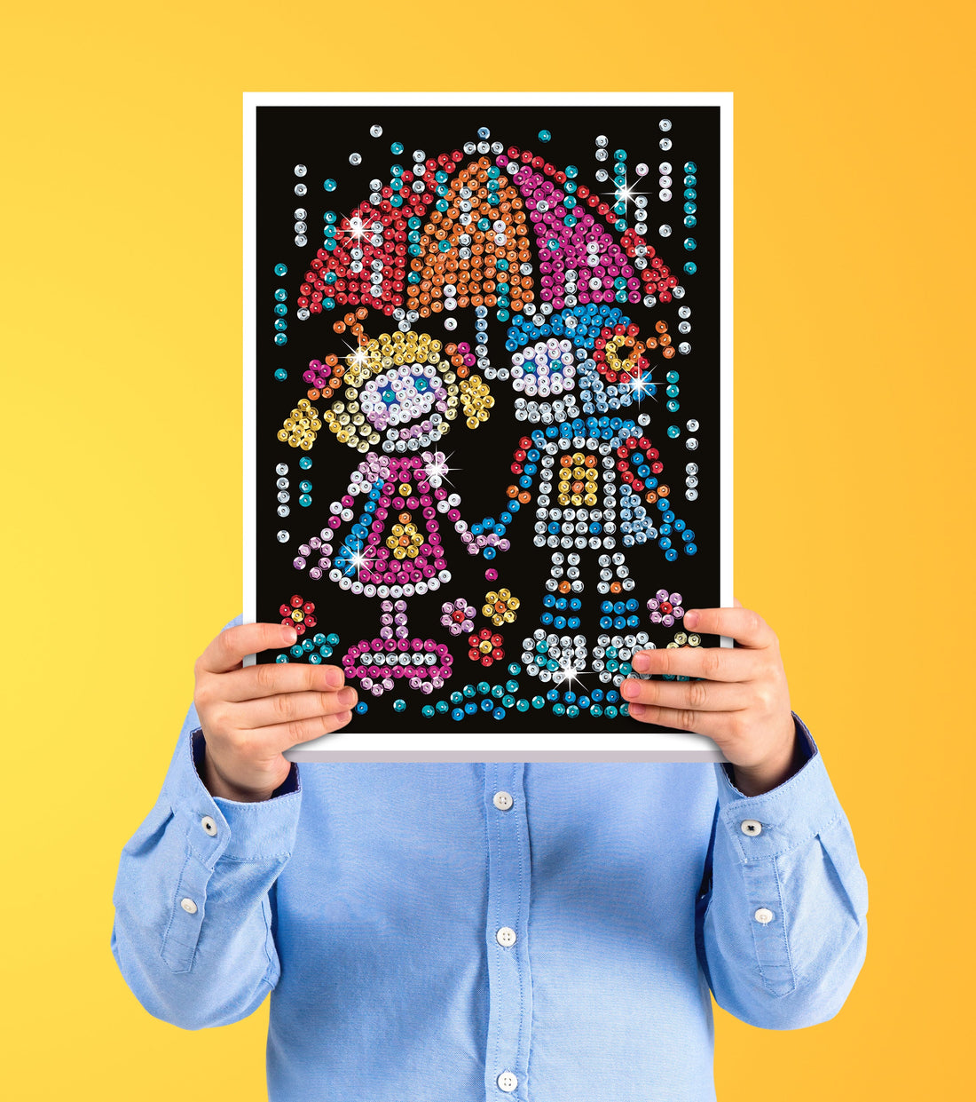 Robots Sequin Art Craft Kit