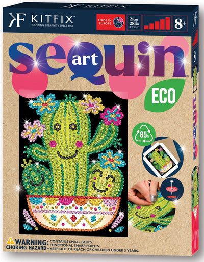 Cactus Sequin Art ECO Craft Kit