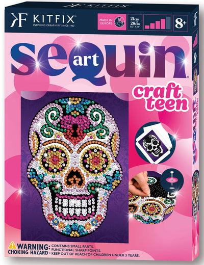 Sugar Skull Sequin Art Craft Kit