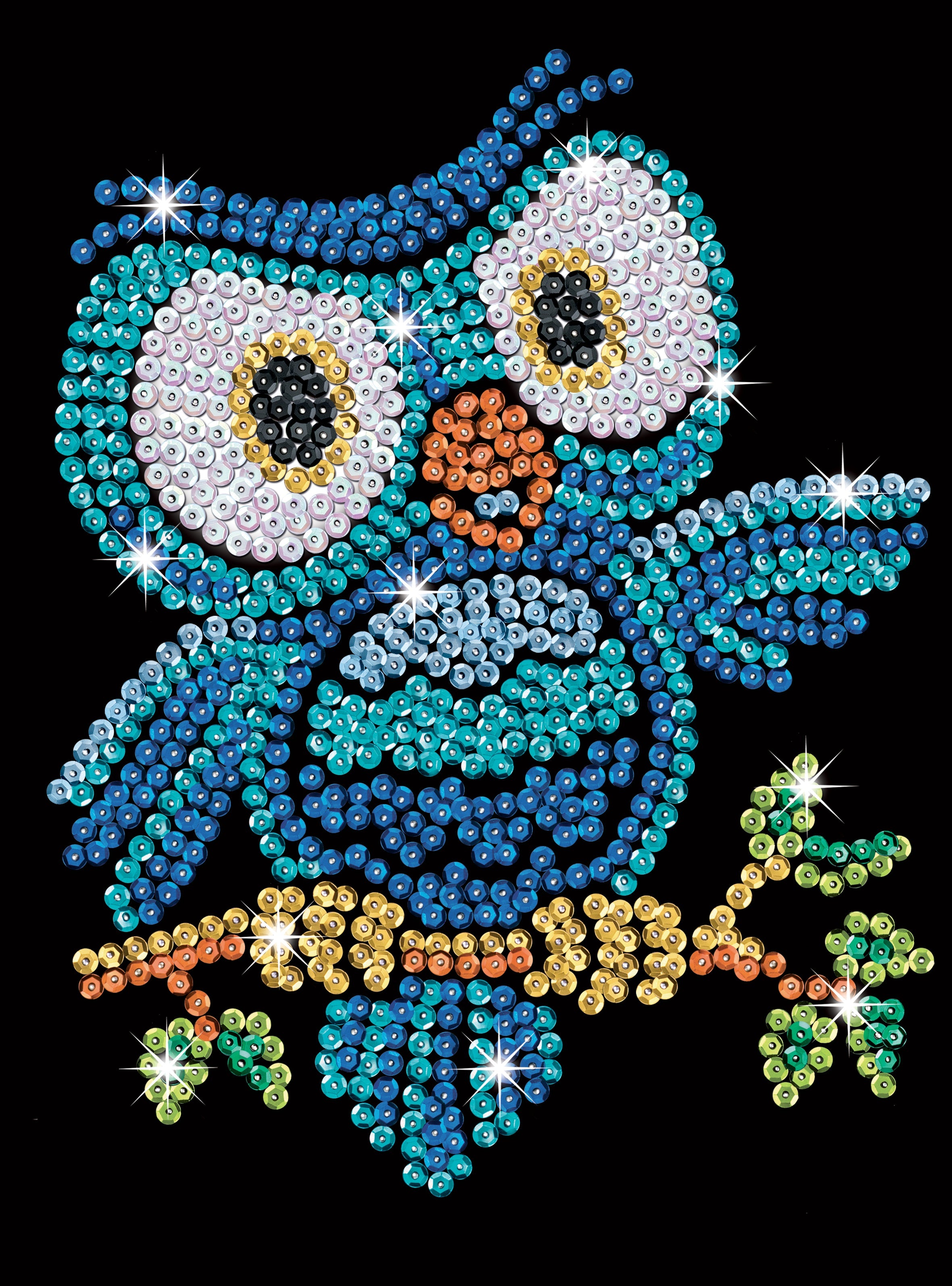 Ozzy Owl – Sequin Art Red Craft Kit