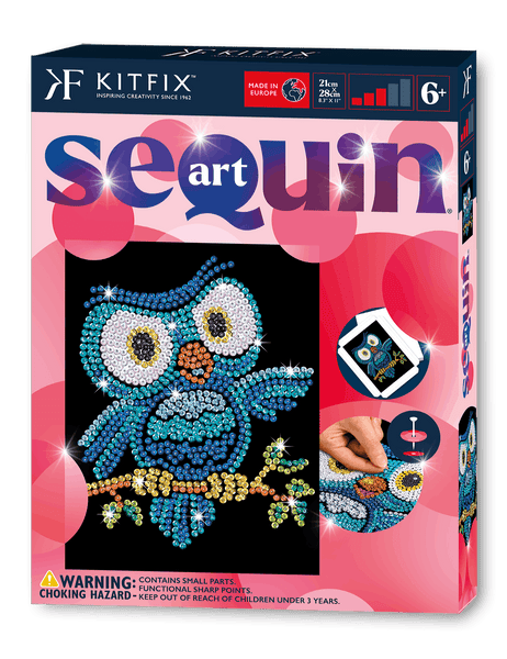 OWL CDセット Ozzy Owl – Sequin Art Red Craft Kit