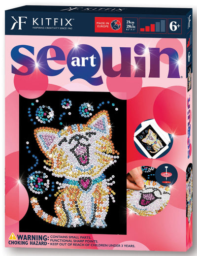 Bubbles the Kitten Sequin Art Craft Kit
