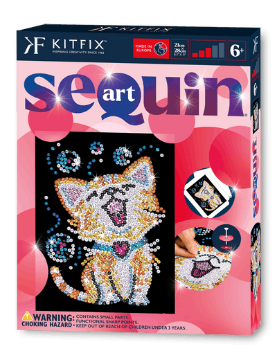 Bubbles the Kitten Sequin Art Craft Kit