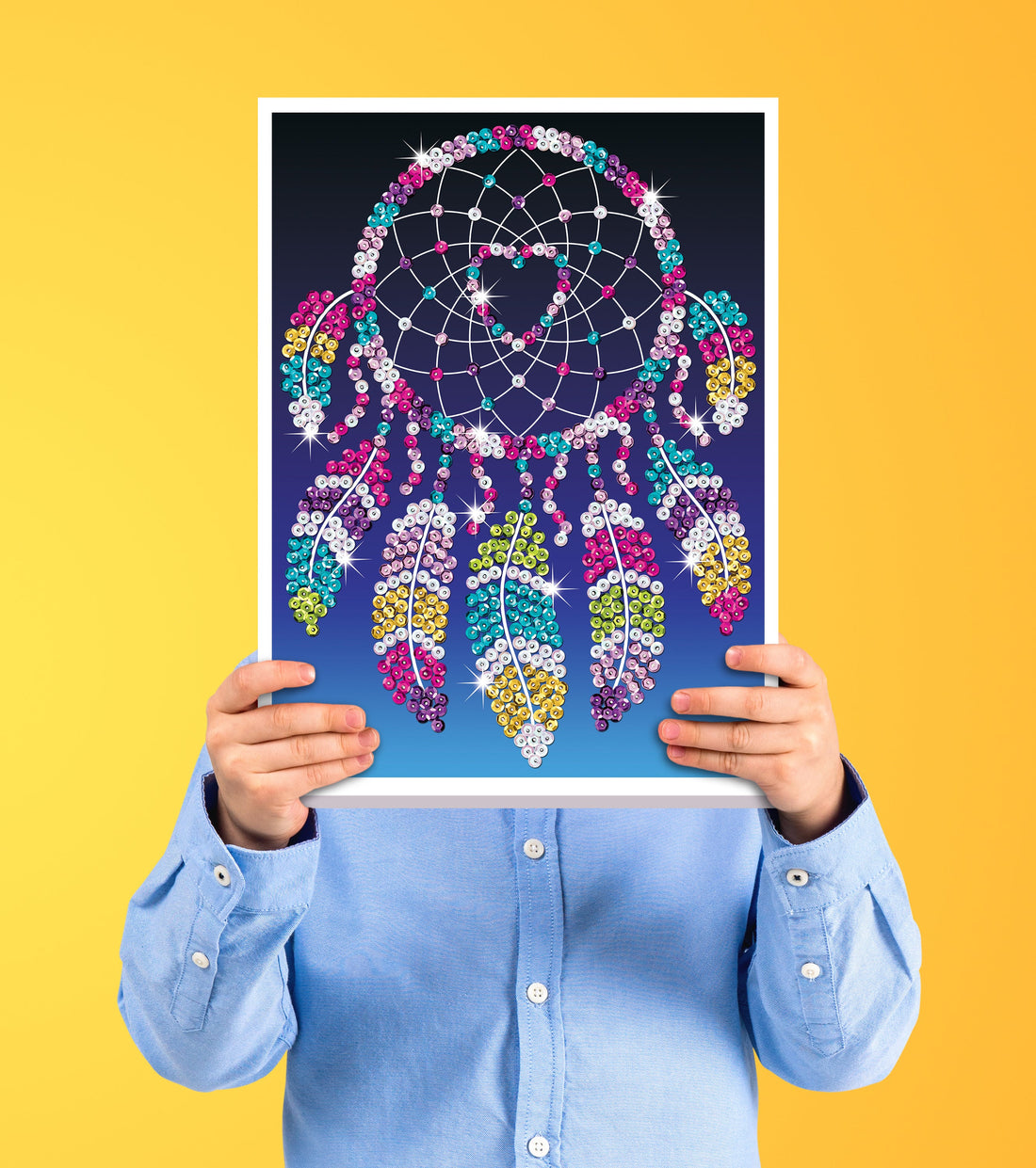 Dreamcatcher Heart Sequin Art Craft Kit