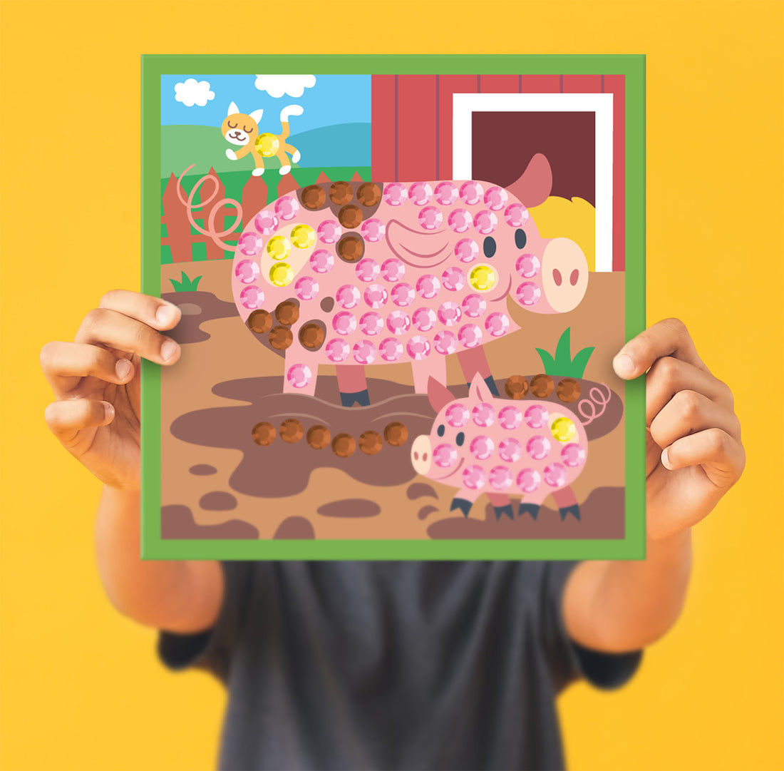 Farm Friends 3-in-1 Diamond Art Craft Kit
