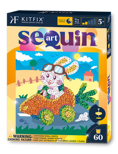 Carrot Car Sequin Art Craft Kit