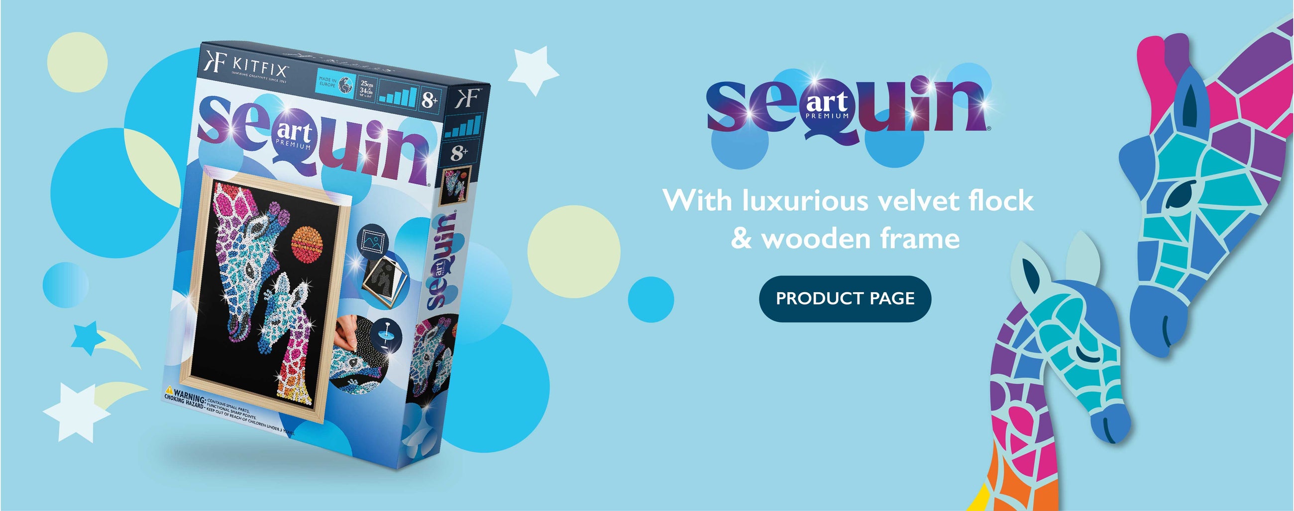 Kitfix - Sequin Art Inséparables avec cadre en bois - 27 x 36 cm - Sequin Art Blue Premium Kitfix - Sequin Art Inséparables avec cadre en bois - 27 x 36 cm - Sequin Art Blue Premium