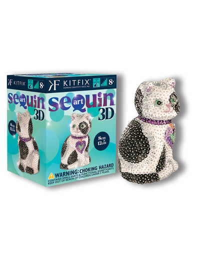 Cat Sequin Art 3D Craft Kit