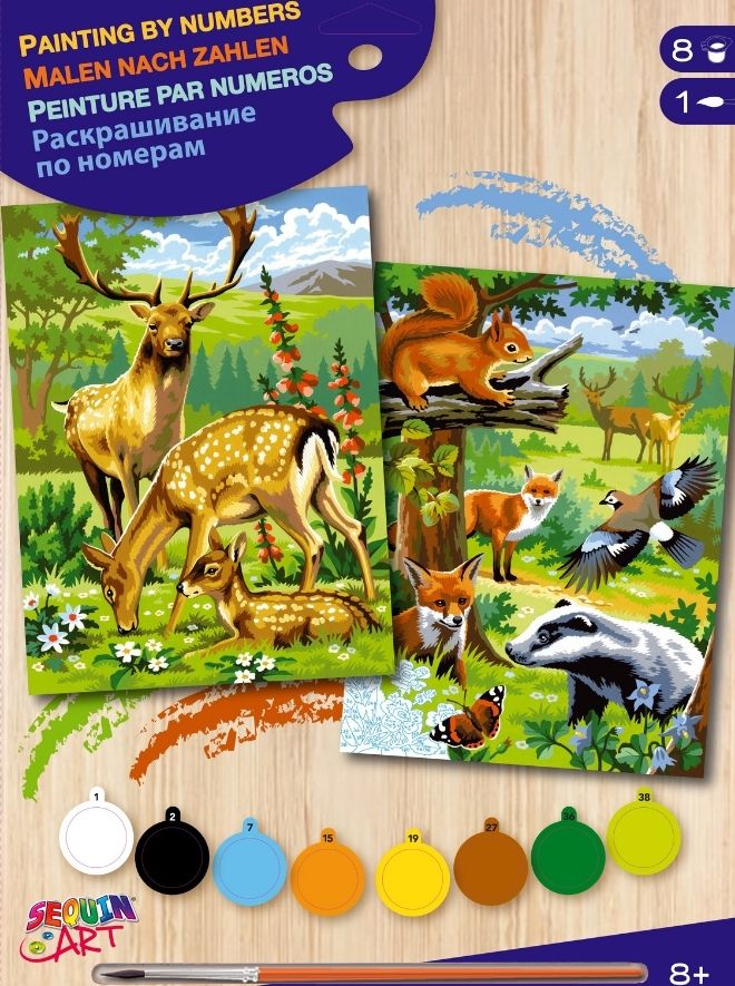 Painting By Numbers Twin Pack – Woodland Animals