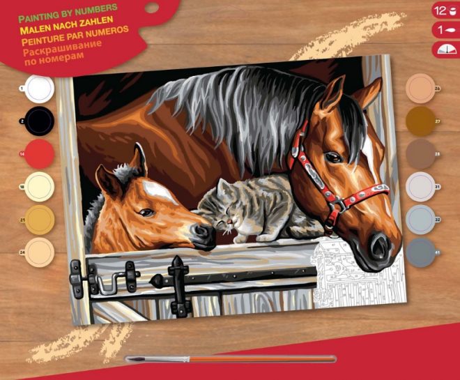 Stable Door Trio, Senior Painting by Numbers