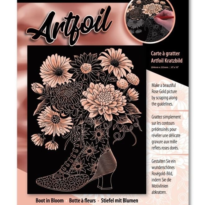 Boot in Bloom, Artfoil Rose Gold
