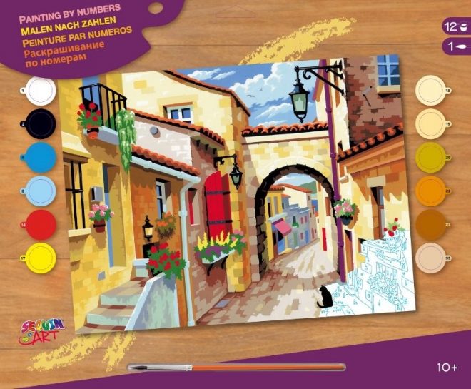 A Quiet Street, Senior Painting by Numbers