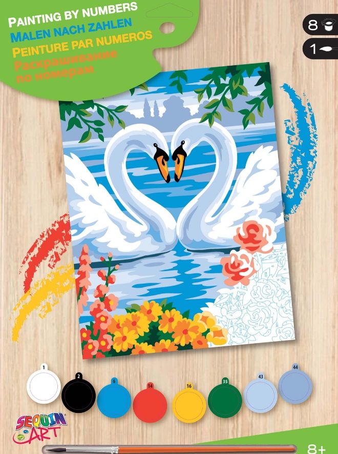 Swans, Junior Painting by Numbers