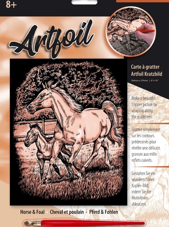 Horse & Foal, Artfoil Copper