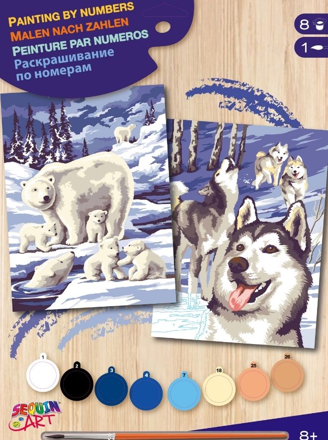 Winter Wildlife, Junior Painting by Numbers Pairs