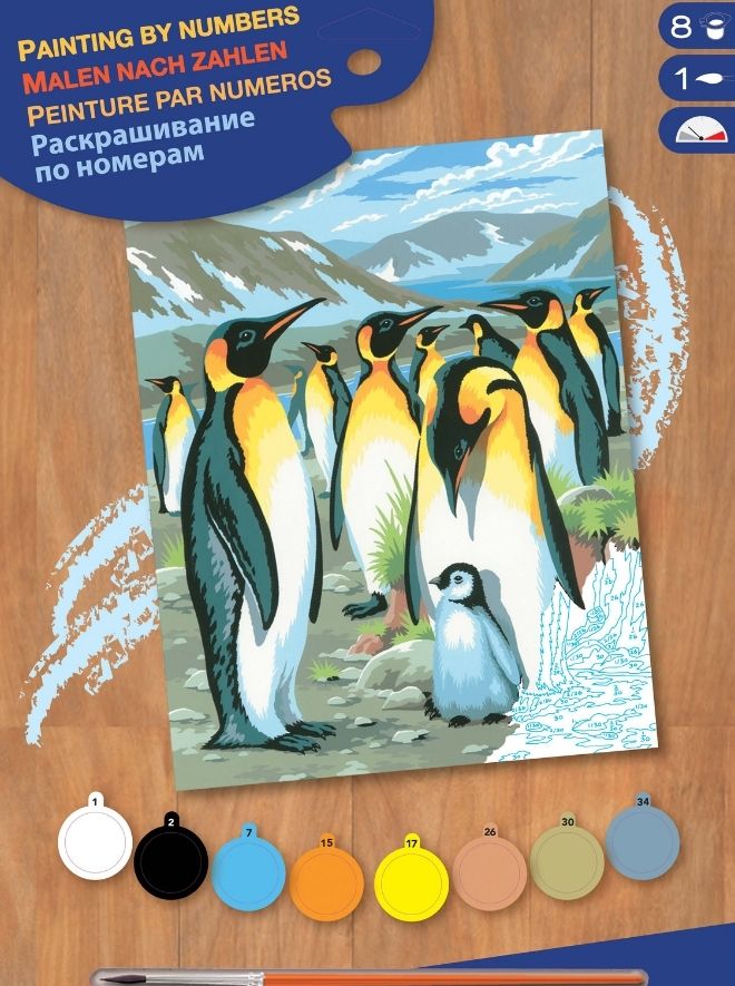 Penguins, Junior Painting by Numbers