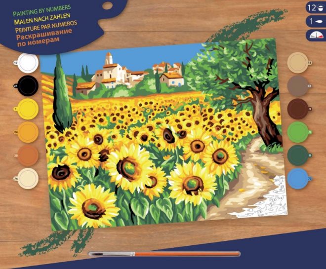 Sunflowers, Senior Painting by Numbers