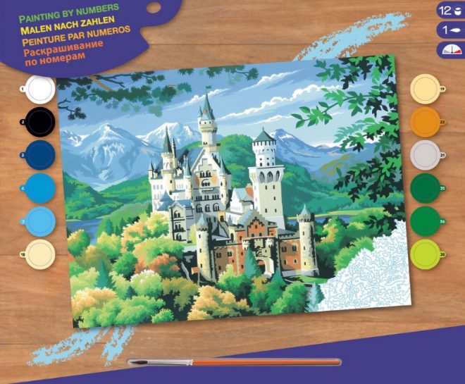 Neuschwanstein Castle, Senior Painting by Numbers