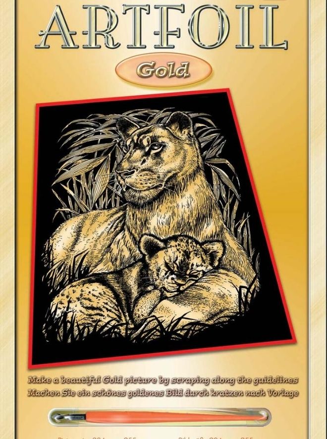 Lion & Cub, Artfoil Gold