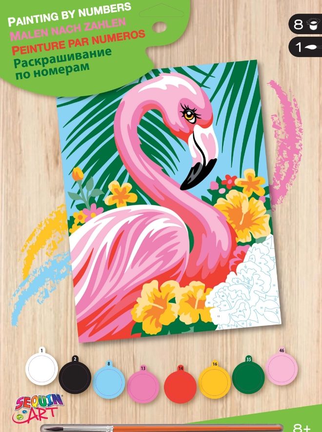 Flamingo, Junior Painting by Numbers