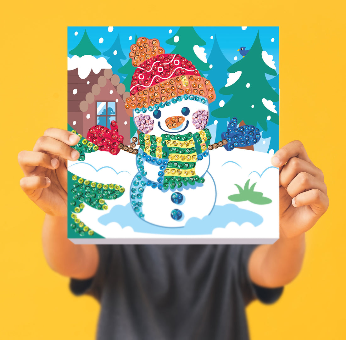 Snowman Sequin Art Craft Kit