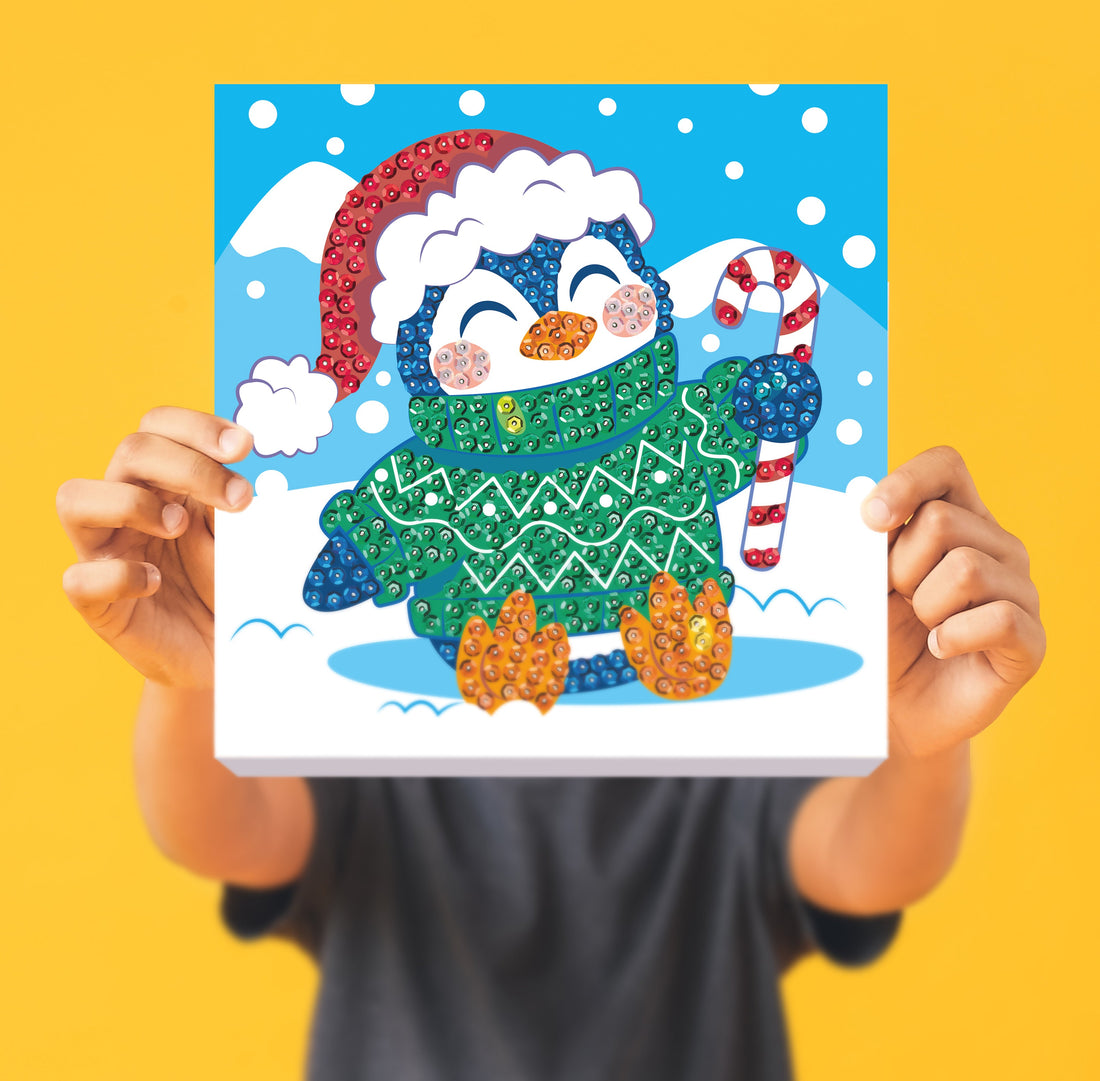 Winter Penguin Sequin Art Craft Kit